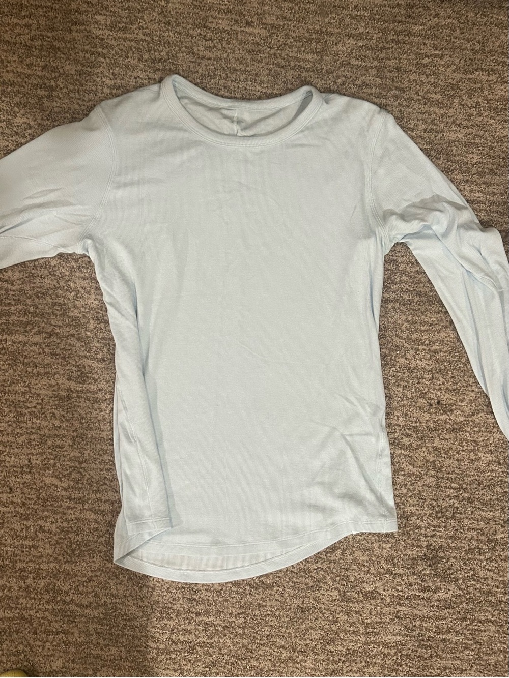 Women’s Long Sleeve Crewneck Top - Light Blue